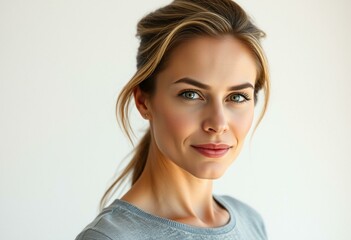 Portrait of a woman with masculine features