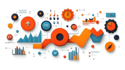 Abstract Data Visualization: Growth, Progress, and Strategic Planning