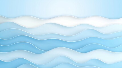 Seamless transparent ripples in the sky, soft natural fluffy cloud wave formations.