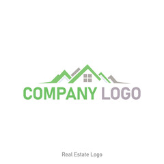Green Real Estate Logo Design Template House Concept