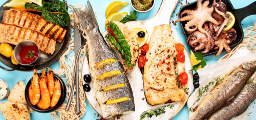  seafood and fishes dishes
