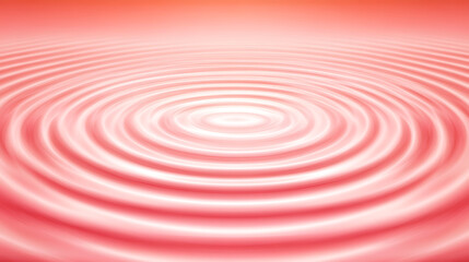 Concentric Ripple Pattern Against Warm Rose Background Subtle Optical Illusion Gentle Water Circles Effect
