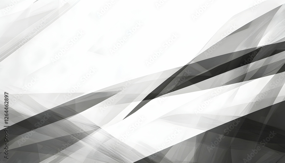 Poster abstract grayscale background with dynamic, overlapping shapes creating a sense of movement and ener