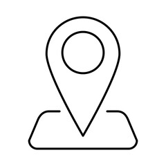 Map Locator Pin Line Editable Stroke Icon. Real Estate, Building, House, Home, Property Vector Illustration