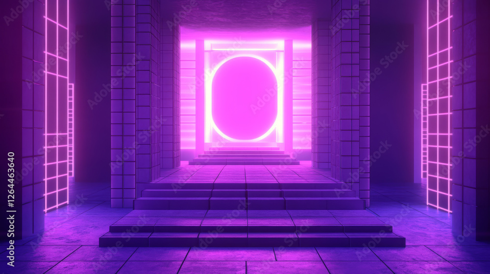 Aufkleber purple abstract pixel texture bg video screen. tv pattern background with square noise effect. futur