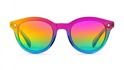 Fototapeta premium Rainbow sunglasses isolated on white background