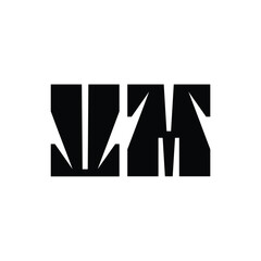 VM monogram logo design letter text name symbol monochrome logotype alphabet character simple logo