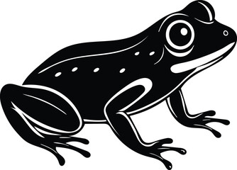 Silhouette vector of frog