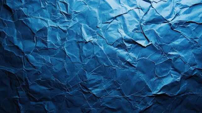 Crumpled Blue Paper Texture Background (29)