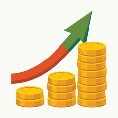 gold coins and graph