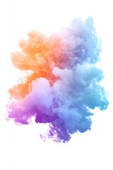 Colorful ink explosion on white background