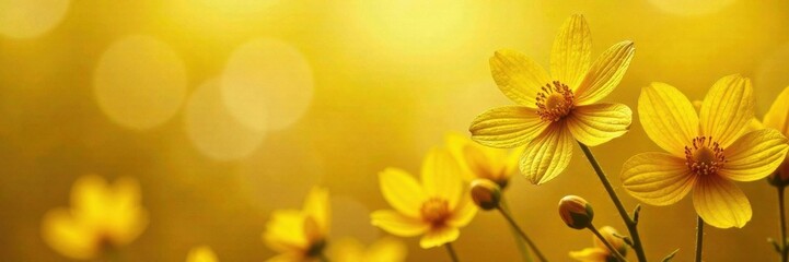 Obraz premium Yellow leaf gold foil texture on a small yellow flower, detail, photo, image