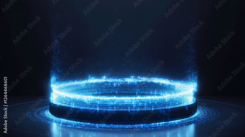 Poster 3d wifi wave light effect. abstract scan radar sensor sound signal technology digital sign. transpar