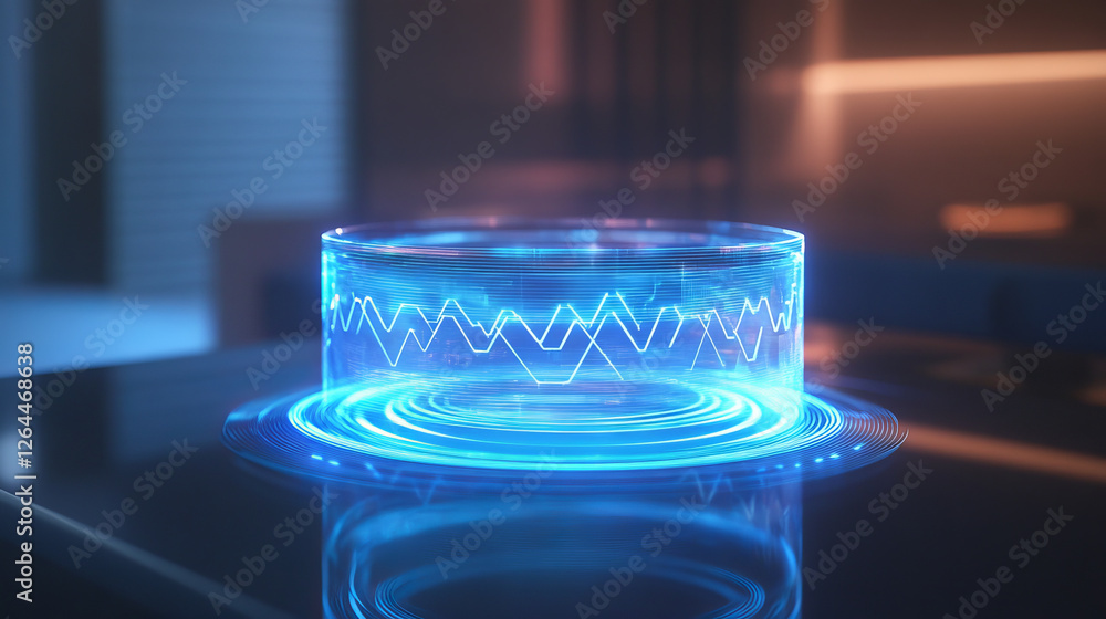 Poster 3d wifi wave light effect. abstract scan radar sensor sound signal technology digital sign. transpar