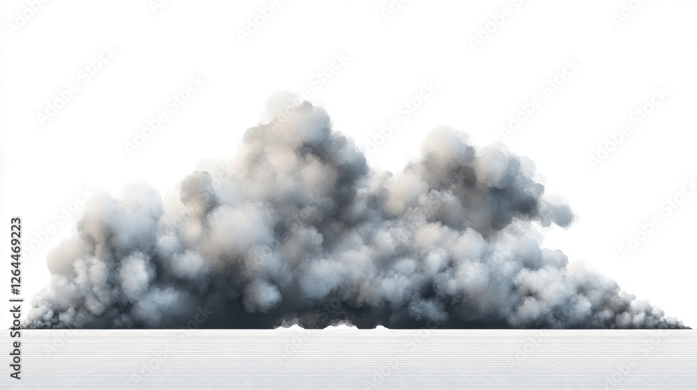 Poster white smoke cloud with overlay effect on transparent background. realistic border with fog. vector i