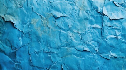 Fototapeta premium Crumpled Blue Paper Texture Background Design (7)