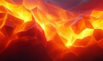 Abstract gradient glowing waves creating polygonal textures, Generative AI