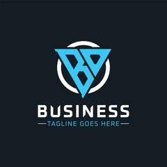 BO Monogram. Modern Initials BO Letter Logo Design with Blue and White Circle. BO Icon for Business Branding and Professional Identity