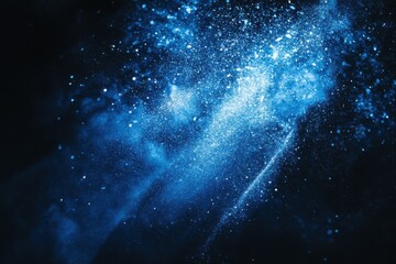 Fototapeta premium Blue light burst effect illuminating the darkness