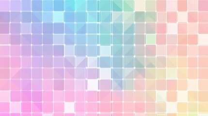 Pastel Colored Square Grid Abstract Design