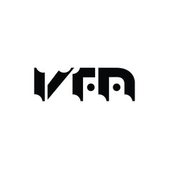 VM monogram logo design letter text name symbol monochrome logotype alphabet character simple logo