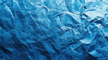 Obraz premium Crumpled Blue Paper Texture Background Design (22)