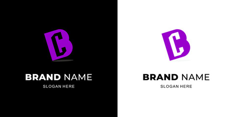 Creative BC Letter Logo with abstract, Illustration. Design Inspiration, Vector, Icon