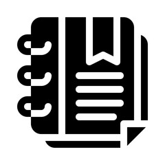 Fototapeta premium page marker glyph icon