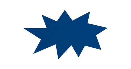 Obraz premium Speech bubble from blue paper transparent background