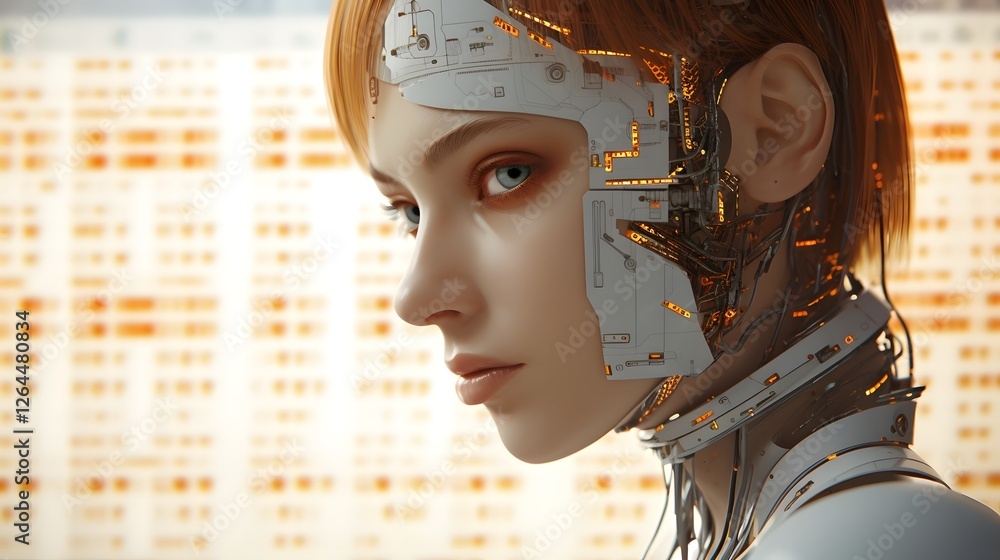 Poster sleek and modern chatbot interface with futuristic typography and animated responses showcasing the 