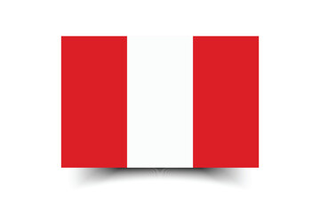 Obraz premium Peru flag official size and color standards vector illustration