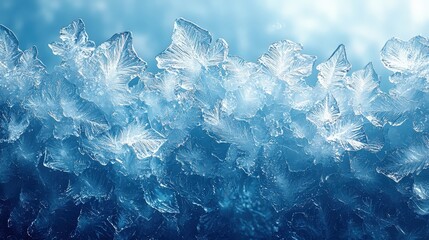 Obraz premium Cold blue ice seamless texture map pattern background