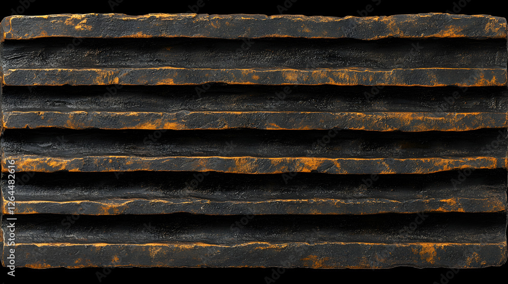 Poster abstract dark brown and gold textured background. horizontal grooved lines create a striking visual 