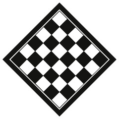 silhouette vector of square chessboard