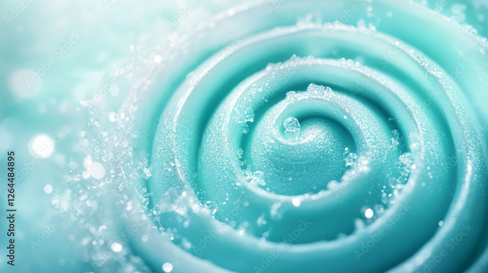 Poster turquoise air wind flow vector effect set. magic 3d fresh swirl with cold and frosty breath stream. 