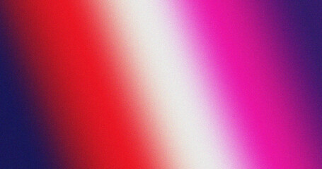 Grainy noise texture background with red, pink, white, and blue gradient. Abstract digital backdrop for modern design, wallpaper, and templates