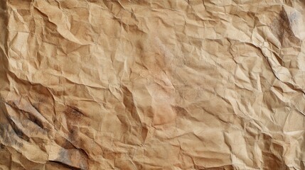 Fototapeta premium Crumpled brown paper texture background (55)