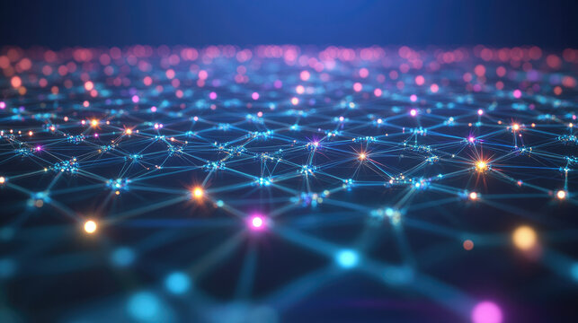 An abstract glowing grid of stars and planets, symbolizing the precision of universal space measurement.