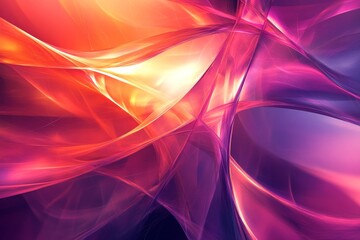 Abstract luminous polygonal fractals forming chaotic waves. Futuristic 3d composition, Generative AI