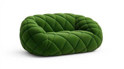 Emerald Green Velvet Sofa: Luxurious emerald green velvet sofa with unique quilted design, perfect for adding a touch of sophistication and comfort to any modern living space.&nbsp;