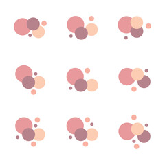 Abstract circles shape art decoration.