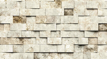 Elegant Dimensional Stone Textured Wall Background with Rectangular Blocks Design