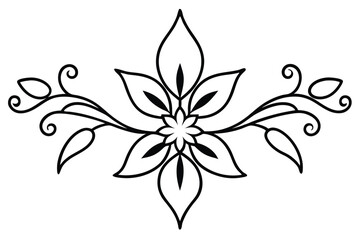 black and white flower