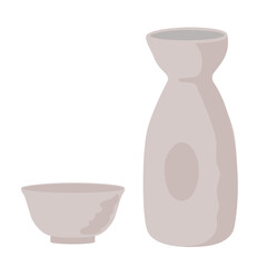 徳利とお猪口のイラスト