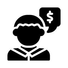 financial advisor glyph icon