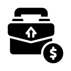 investment portfolio glyph icon