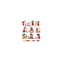 kids  logo icon vector .