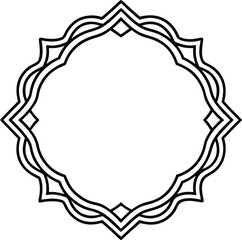Ornate Geometric Frame, Decorative Border, Elegant Design Element