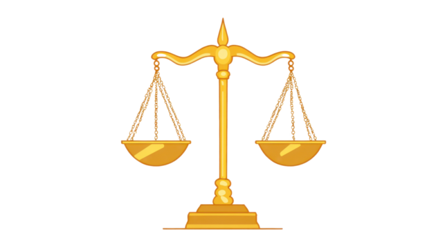 scales of justice isolated on white background 