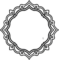 Ornate Decorative Frame, Vintage, Border, Design, Element, Floral, Pattern, Outline, Black, White